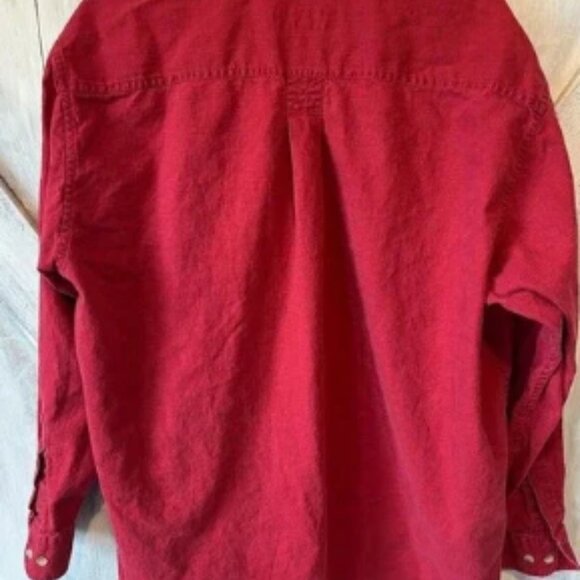 VINTAGE Timberland Weathergear Men's Red Outdoors Button Down Utility Shirt L - Picture 5 of 7